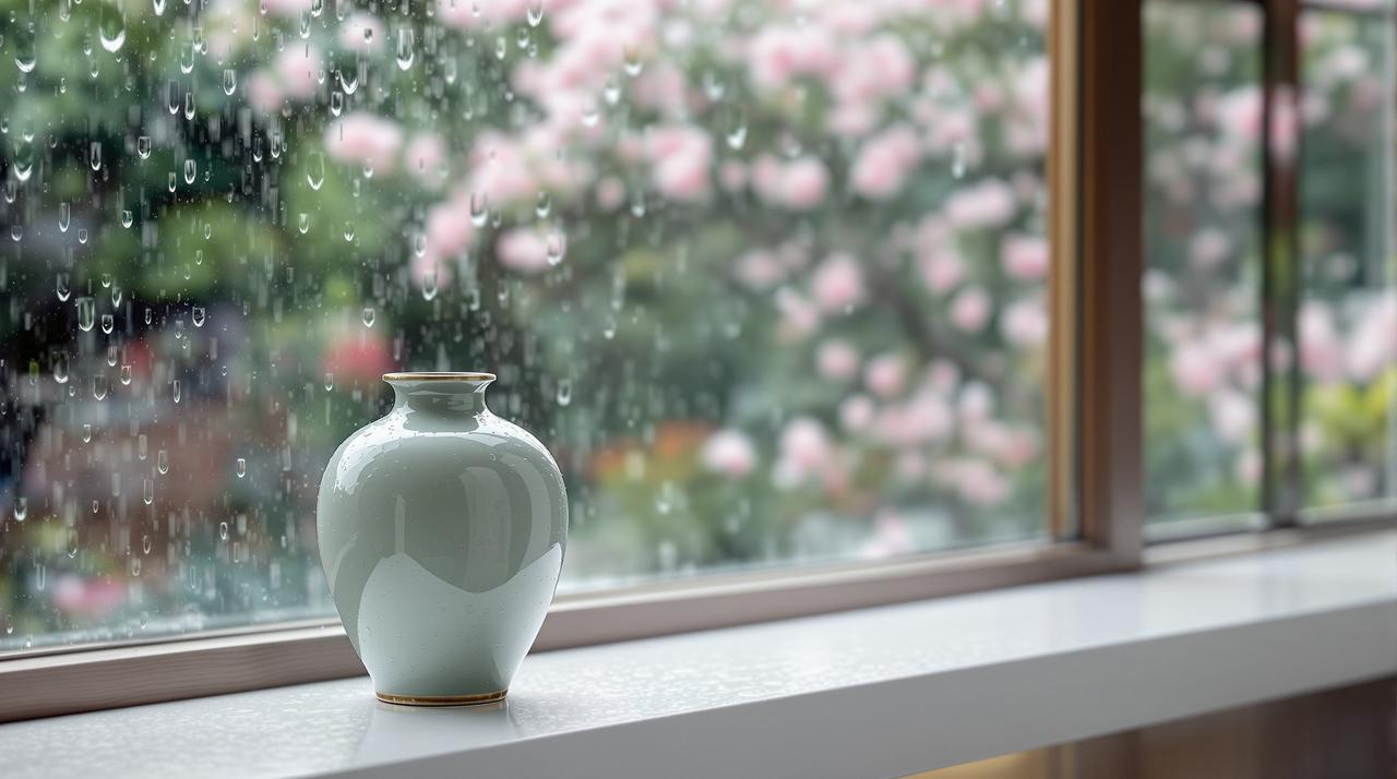 青瓷上的雨痕